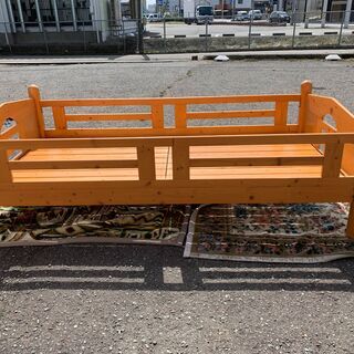 大特価！グランツ 木製 シングルベッド すのこ 一人暮らし 1人部屋 子供部屋に 中古 ① Bの画像