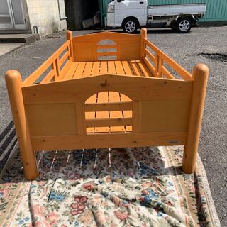 大特価！グランツ 木製 シングルベッド すのこ 一人暮らし 1人部屋 子供部屋に 中古 ① Bの画像