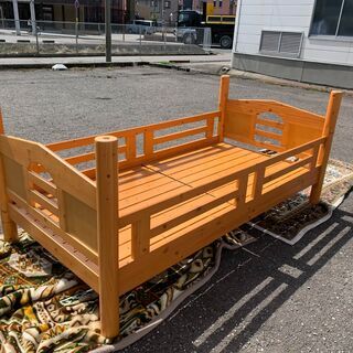 大特価！グランツ 木製 シングルベッド すのこ 一人暮らし 1人...