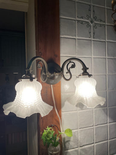 アンティーク2灯ウォールランプ
