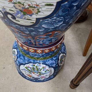 有田焼沈香壺 花鳥美人宝船図 高さ168cm