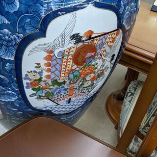 有田焼沈香壺 花鳥美人宝船図 高さ168cm