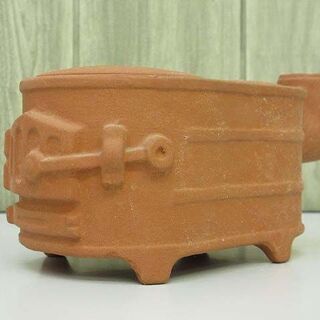 ss0684　素焼き　置物　ストーブ　容器　ポット　テラコッタ　...