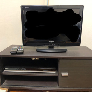 SONY製　ブルーレイレコーダー　2017年製　テレビ、テレビ台付き