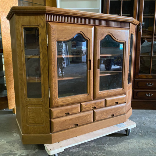 札幌ファニシング サイドボード ブラン ナラ材 コレクションボード 収納棚 食器棚 菊HG