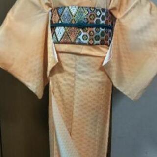 ト〇〇○ママ様ご検討中👘 正絹 付下げ 花弁尽くし 青海波 暈し ★ ハッ掛けも素敵！美品 色無地の画像