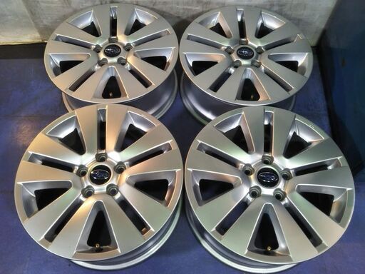 ☆美品☆ スバル純正17インチ アウトバック【点検OK 良好の4本】スバル PCD114.3【富山 手渡しもOK】アウトバック純正 BS9