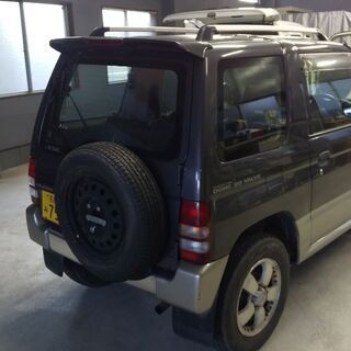 エンジン良好　三菱パジェロミニ　1997年式 H56A　４ＷＤ　ＣＤ　ターボ　AT　エアコン　低走行　運送可能　車検R3/4 遊べる軽の画像