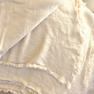 【値下】IKEAブランケットODDRUN ベージュ 130×170cmの画像
