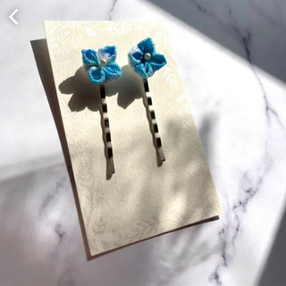 つまみ細工のお花ヘアピン 2つセット☆