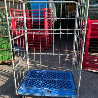 亜鉛メッキ中古カゴ台車　W1100×D800×H1700mm　★...