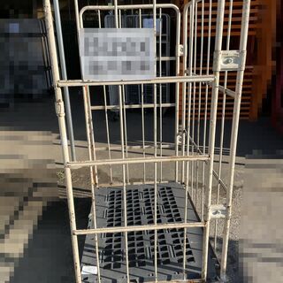 値下げ！中古カゴ台車　W1100×D800×H1700mm　★在庫数1台★　K058の画像