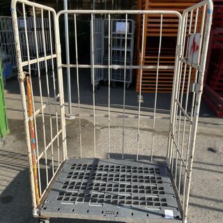 値下げ！中古カゴ台車　W1100×D800×H1700mm　★在...