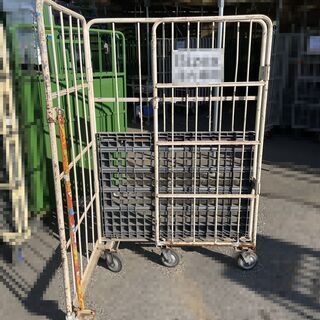 値下げ！中古カゴ台車　W1100×D800×H1700mm　★在庫数1台★　K058の画像
