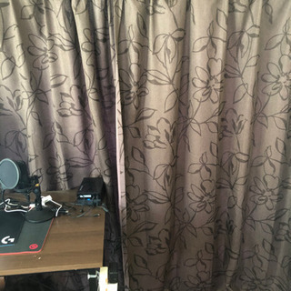 カーテン黒茶　譲ります　0円