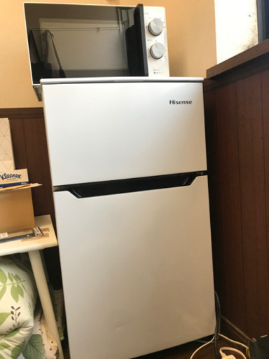 2019年製の冷蔵庫と電子レンジセット