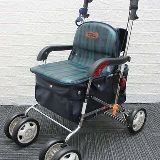 ss0927 幸和製作所 シルバーカー walking Stecky チェックグリーン 4輪
