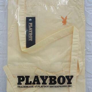 ss0997　未使用品　PLAYBOY　エプロン　黄色　ワンポイ...