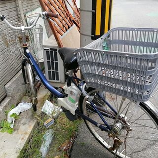 値下げ！鍵なし！パナソニックPanasonic電動自転車※難あり...