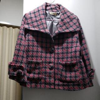 【中古/美品】anne ﾋﾟﾝｸ/ｸﾞﾚｰ ｺｰﾄ