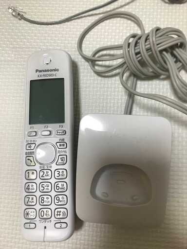 中古 Panasonicパナソニック 普通紙ファックス おたっくす 電話 FAX 子機あり　KX-PD502-W