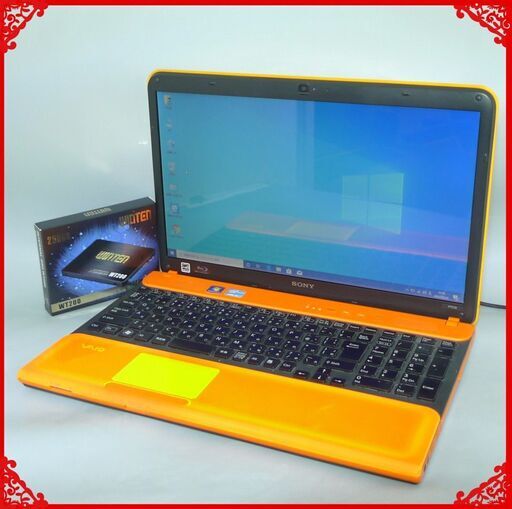 送料無料 新品SSD256GB ノートパソコン 中古良品 15.5型 SONY VAIO VPCCB29FJ Core i5 8GB ブルーレイ 無線 Bluetooth カメラ Win10 Office