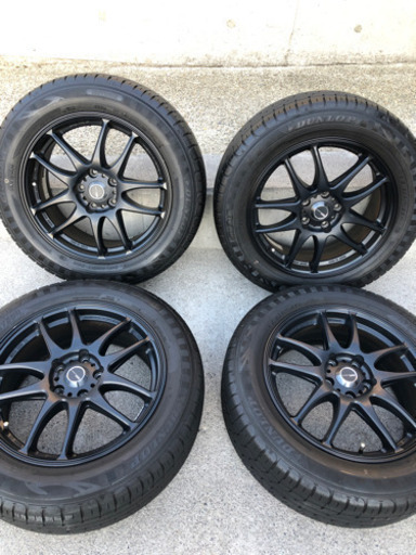 本日まで！RV504  215/60R17 96H夏タイヤ＋マットブラックホイール