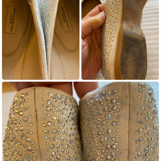 値下げ！！ZARAのキラキラ、ぺたんこ靴の画像