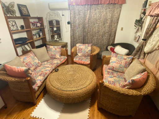 アジアン系高級ホテル仕様ソファテーブルセット