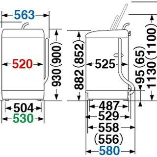 【お譲り先決定済】 　東芝 全自動洗濯機 7kg グランホワイト AW-7G6 Wの画像
