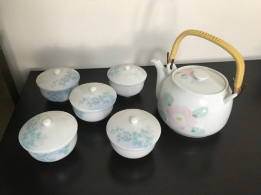 紫陽花ティーセット　茶器　急須　湯飲み