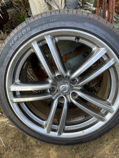 交渉中　フーガ純正19インチ　アルミホイールタイヤ4本セット