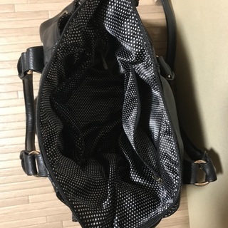 合皮黒2wayバッグの画像