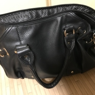 合皮黒2wayバッグの画像