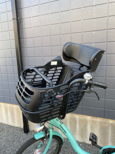美品！値下げ！子供乗せ自転車　チャイルドシート付き　非電動　6段変速　LEDオートライト付