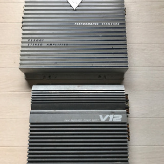 ウーファー、アンプ2個セット売りますの画像