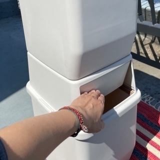 2段ダストボックス　ゴミ箱　小さめ　スタイリッシュの画像