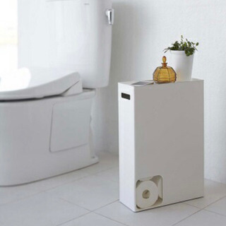 【美品】ディノス家具　飾り棚スリム トイレットペーパーストッカー...