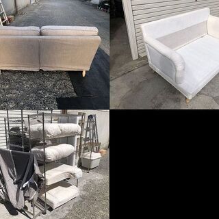 ★清掃済★ ダブルソファ IKEA ストックスンド / STOCKSUND 約150x90x75cmの画像