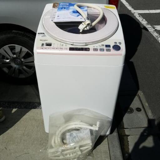 SHARP シャープ 8kg プラズマクラスター搭載 電気洗濯乾燥機 ES-TX830-P 動作品