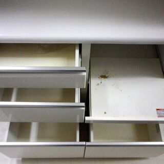 値下げ！！レンジボード エナメル 白 幅100×奥行45.5×高さ200cm 食器棚 