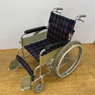 【引取限定・現状渡し】折りたたみ車いす 使用感あり
