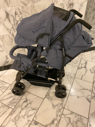 美品＊二人乗りベビーカーDUOシティHOP2トイザラス限定ブルーデニム