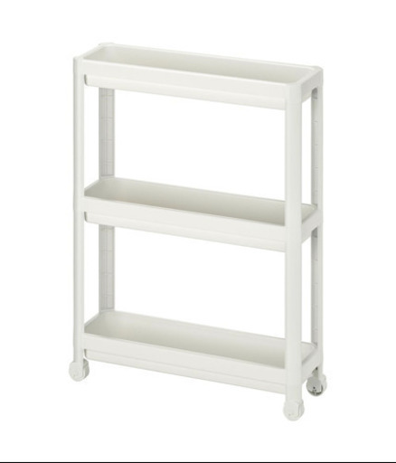 IKEA VESKEN ヴェスケン  キャスター付きワゴン　スキマ収納　新品未使用