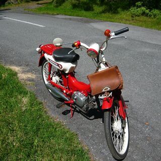 リトルホンダ　モペット　原動機付自転車　昭和レトロ　アンティーク　赤　