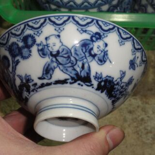 ７　ご飯茶碗　レトロ　アンティーク　昭和　微妙に違うのもあり　似てる茶碗４５個セットの画像