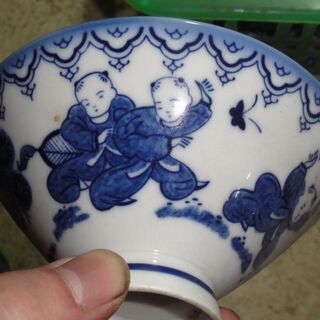 ７　ご飯茶碗　レトロ　アンティーク　昭和　微妙に違うのもあり　似てる茶碗４５個セットの画像