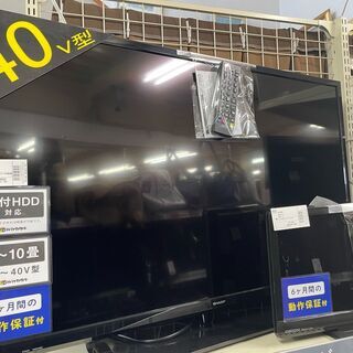 シャープ　液晶テレビ　LC-40H40 40インチ　リモコン付　2017年製