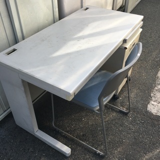 事務机セット　デスク＋キャビネット＋椅子