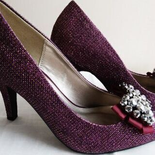 サイズ24cm ラメのハイヒール（約8センチ)